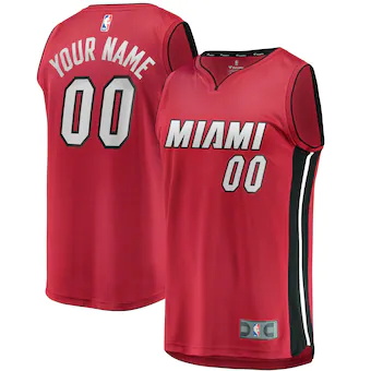 youth fanatics branded red miami heat fast break replica cu-433